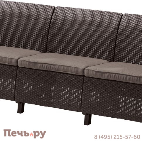 Диван пластиковый Gardeck Корфу Макс (Corfu love seat max) коричневый фото