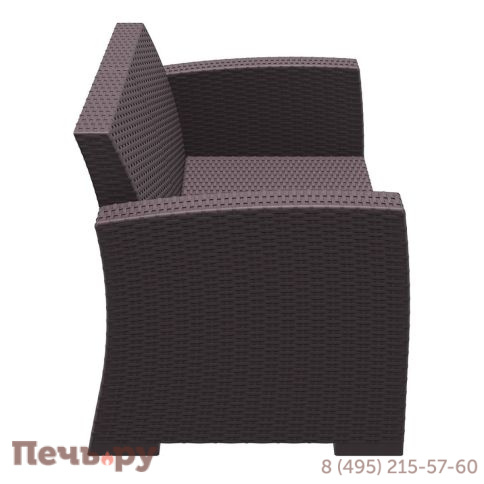 Диван пластиковый плетеный двухместный с подушками Siesta Contract Monaco Lounge фото 5