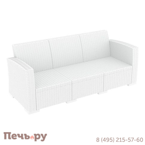 Диван пластиковый плетеный трехместный с подушками Siesta Contract Monaco Lounge XL фото 10