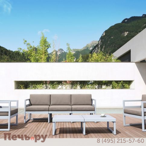 Диван пластиковый трехместный с подушками Siesta Contract Mykonos XL фото 14