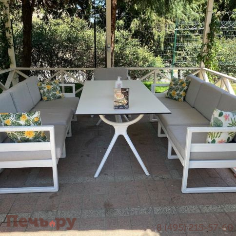 Диван пластиковый трехместный с подушками Siesta Contract Mykonos XL фото 15