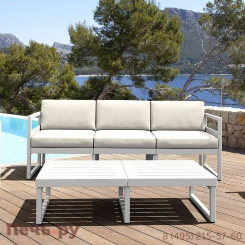 Диван пластиковый трехместный с подушками Siesta Contract Mykonos XL фото 16