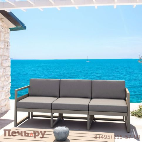 Диван пластиковый трехместный с подушками Siesta Contract Mykonos XL фото 17