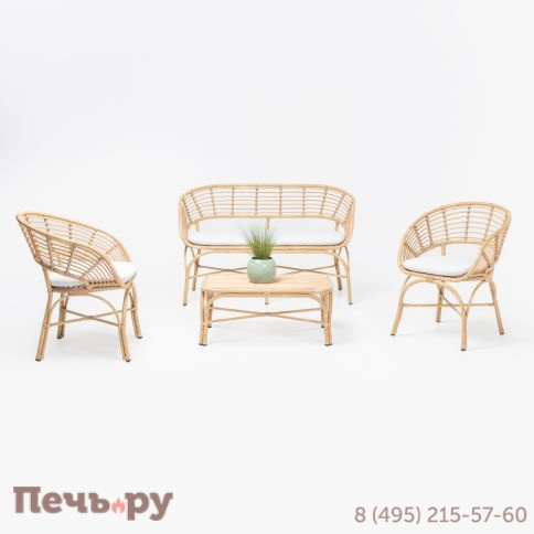 Диван плетеный двухместный с подушкой RosaDesign Coconut фото 2