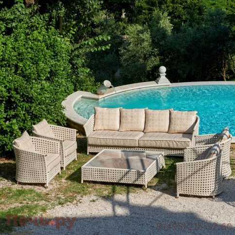 Диван плетеный трехместный DFN Wezen фото 2