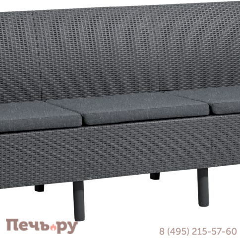 Диван Салемо 3-х местный (Salemo 3 Sofa), графит фото