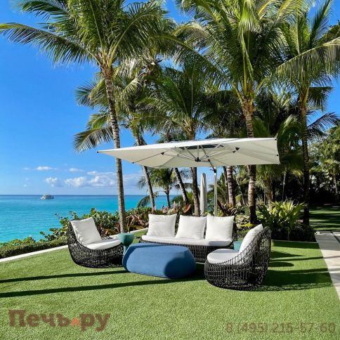 Диван трехместный плетеный с подушками JANUS et Cie Vino фото 3