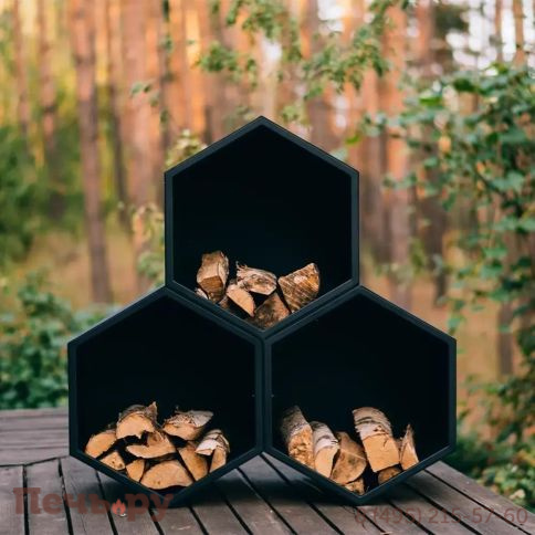 Дровница Искры костра Соты фото 2