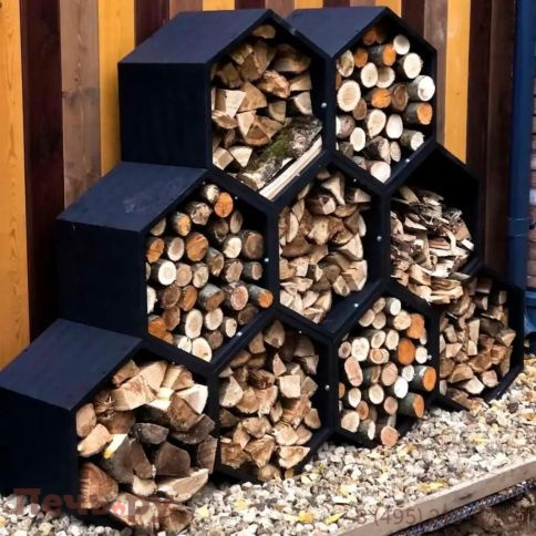 Дровница Искры костра Соты фото 3