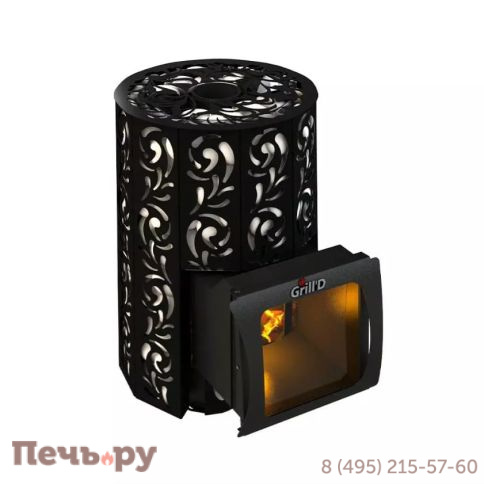 Дровяная банная печь Grill'D Violet Short Window Max Pro фото 2