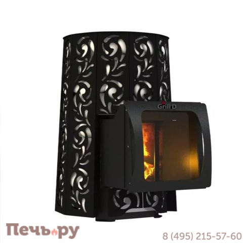Дровяная банная печь Grill'D Violet Short Window Max Pro фото