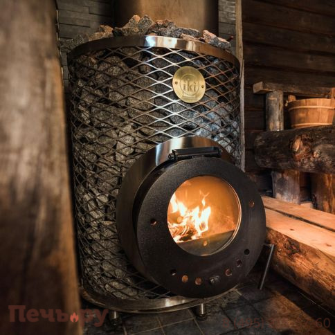 Дровяная печь для сауны IKI Loyly со стеклянной дверцей фото 2