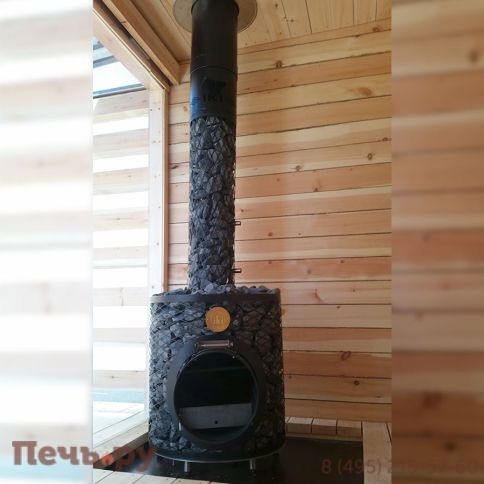 Дровяная печь для сауны IKI Maxi со стеклянной дверцей фото 2