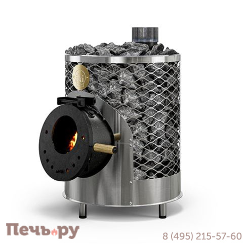 Дровяная печь для сауны IKI Mini 2025 со стеклянной дверцей фото