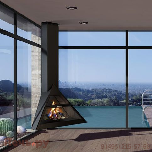 Дровяной камин Traforart Admeto 120 rincon с крепежом к стене фото