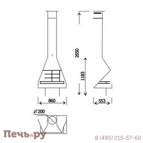 Дровяной камин Traforart Alba (Алба) фото 2