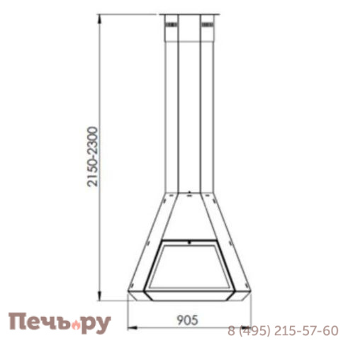 Дровяной камин Traforart Arion Rincon, подвесной фото 2