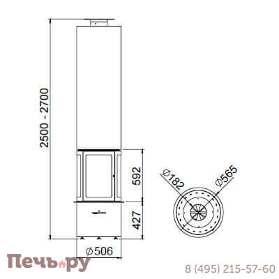 Дровяной камин Traforart Olympia Central фото 3