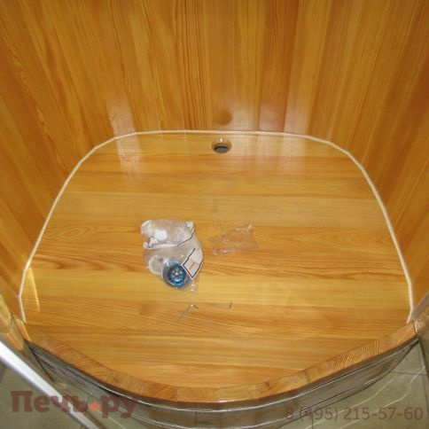 Душевая кабина BentWood из дерева со стеклянными дверцами, 0,95Х1,2 H=2,0, лиственница, толщина - 28 мм. фото 6