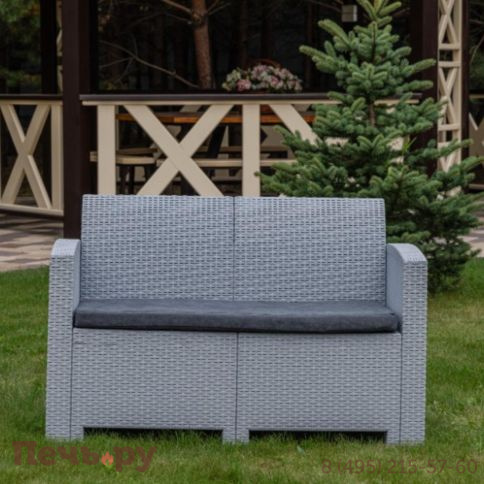 Двухместный диван Royal Family Lana светло-серый фото 2