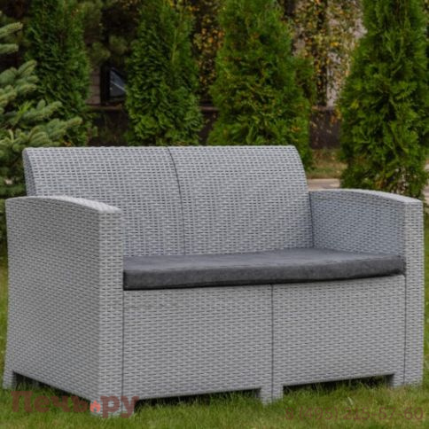 Двухместный диван Royal Family Lana светло-серый фото