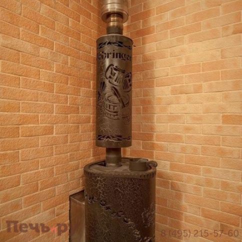 Дымоход - конвектор Ферингер с резной корзиной д.115, высота 0,7м фото 8