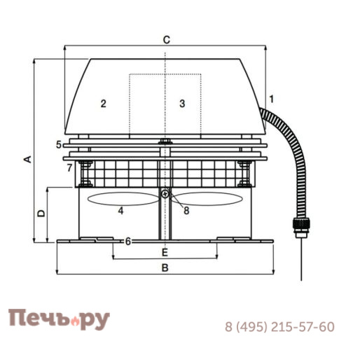 Дымосос Exodraft RS009-4-1 фото 9