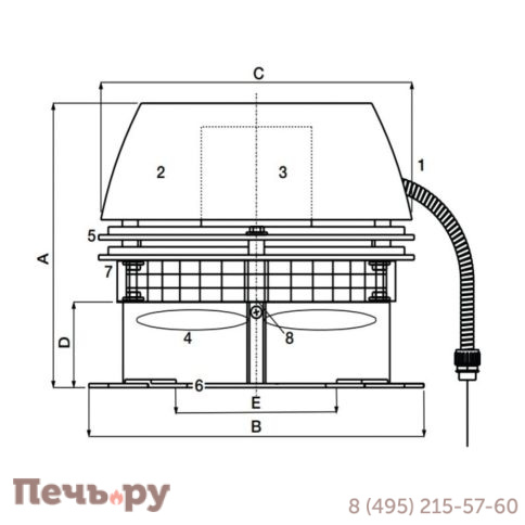 Дымосос Exodraft RS012-4-1 фото 9