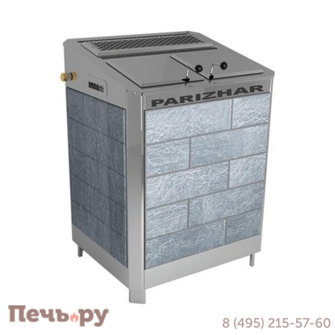 Электрическая паротермальная печь для бани Инжкомцентр ВВД ПАРиЖАР  10 кВт (380 В) облицовка из природного камня фото
