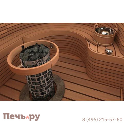 Электрическая печь SAWO Tower Aries круглая ARI3-60Ni2-P (встроенный блок мощности Saunova 2.0. Панель управления не включена) фото 8