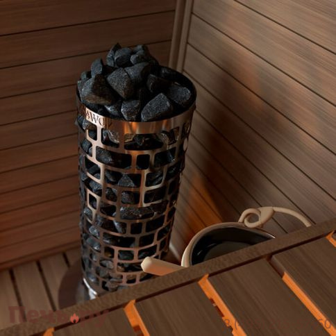 Электрическая печь SAWO Tower Aries круглая ARI3-90Ni2-P  (встроенный блок мощности Saunova 2.0. Панель управления не включена) фото 9