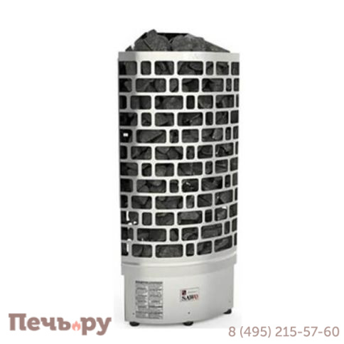 Электрическая печь SAWO Tower Aries угловая ARI3-90Ni2-CNR-P (со встроенным блоком мощности Saunova 2.0, панель управления не включена) фото