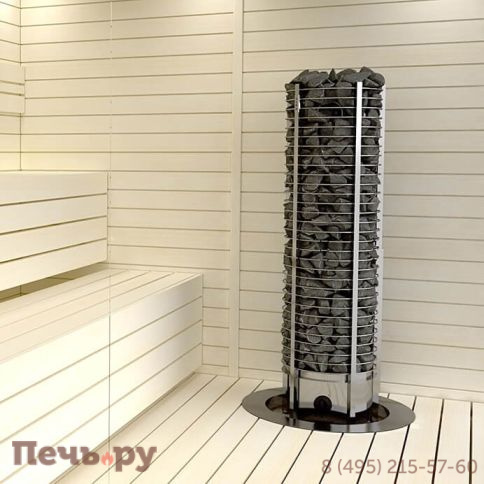 Электрическая печь SAWO Tower круглая TH3-60Ni2-P (со встроенным блоком мощности Saunova 2.0, панель управления не включена) фото 2