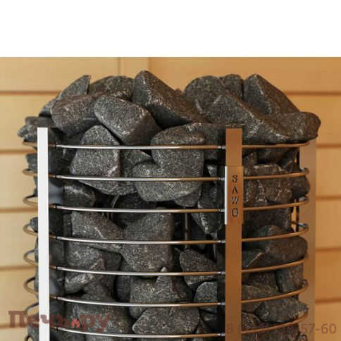 Электрическая печь SAWO Tower круглая TH3-60Ni2-P (со встроенным блоком мощности Saunova 2.0, панель управления не включена) фото 4