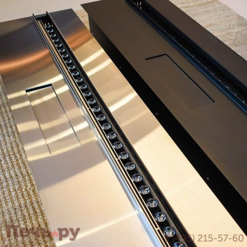 Электрический паровой камин Schones Feuer 3D FireLine 1000 со стальной крышкой фото 5