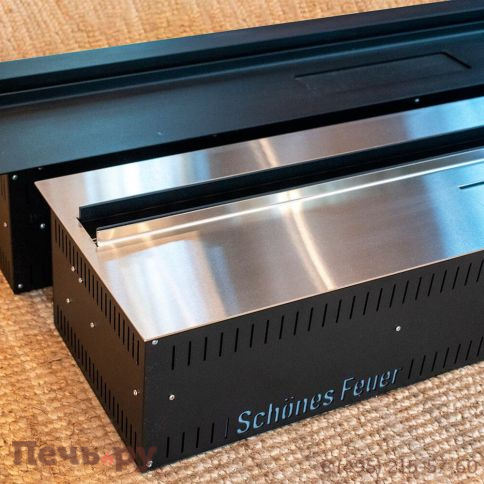 Электрический паровой камин Schones Feuer 3D FireLine 800 со стальной крышкой фото 4