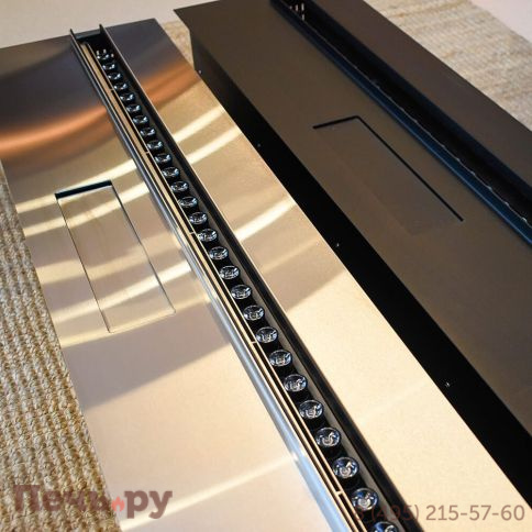 Электрический паровой камин Schones Feuer 3D FireLine 800 со стальной крышкой фото 5