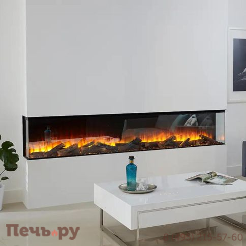 Электрокамин British Fires New Forest 2400 with Deluxe Real logs - 2400 мм фото