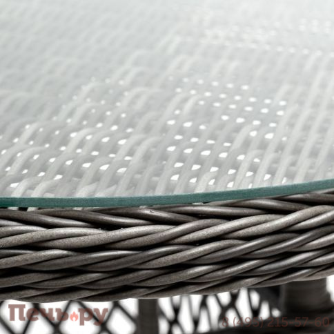 Эспрессо 4SiS плетеный круглый стол, диаметр 80 см, цвет графит фото 8