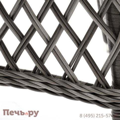 Эспрессо 4SiS плетеный круглый стол, цвет графит фото 4