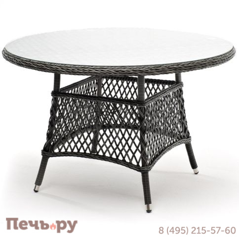 Эспрессо 4SiS плетеный круглый стол, цвет графит фото