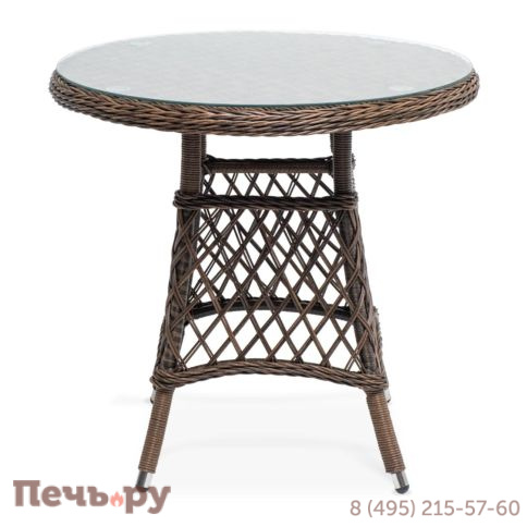 Эспрессо 4SiS плетеный круглый стол, цвет коричневый фото 2