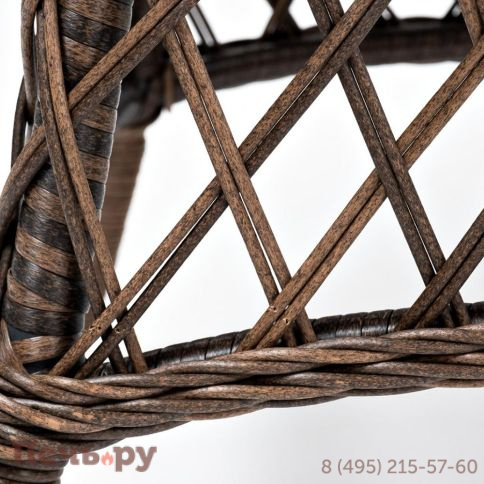 Эспрессо 4SiS плетеный круглый стол, цвет коричневый фото 6