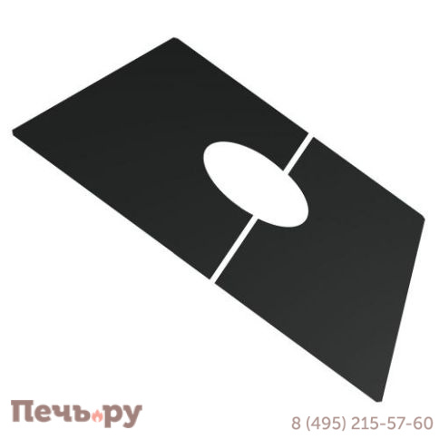 Фланец без изоляции, наклонный, разрезной Вулкан 33º-45º, VBR50 (AISI 439 0,5) черный фото