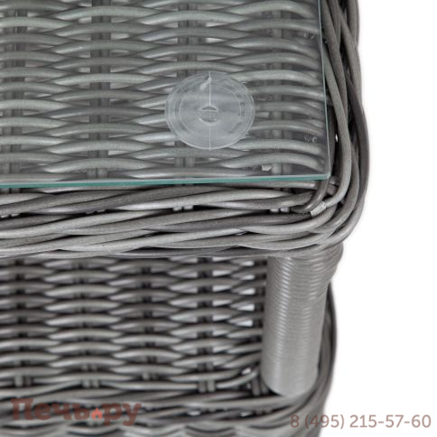 Форио 4SiS столик кофейный из искусственного ротанга, цвет графит фото 2