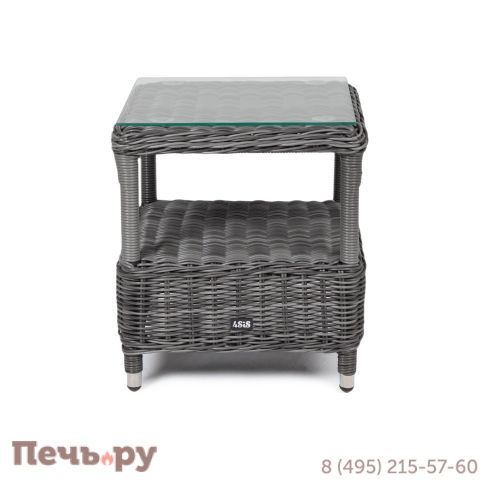 Форио 4SiS столик кофейный из искусственного ротанга, цвет графит фото 3