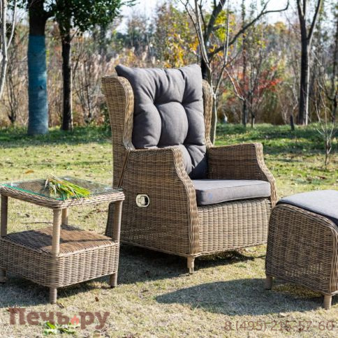 Форио 4SiS столик кофейный из искусственного ротанга, цвет соломенный фото 3