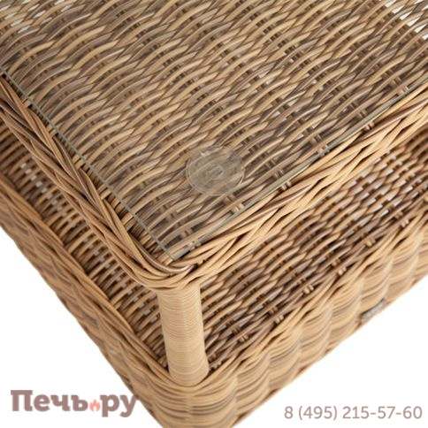 Форио 4SiS столик кофейный из искусственного ротанга, цвет соломенный фото 8