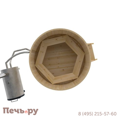 Фурако BentWood из кедра, с наружной печкой, d=1.5 м, толщина 34 мм., стандартное исполнение фото 6
