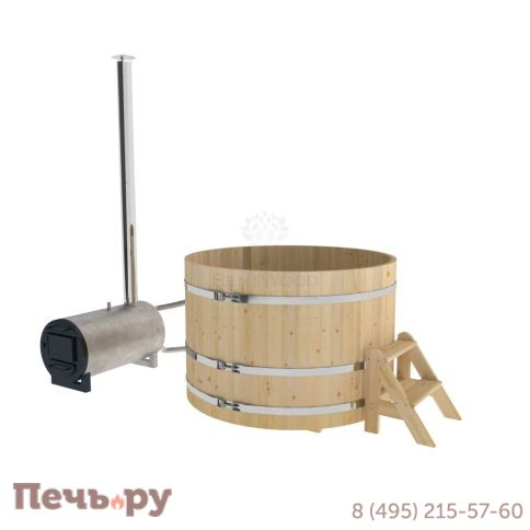 Фурако BentWood из кедра, с наружной печкой, d=1.5 м, толщина 34 мм., стандартное исполнение фото